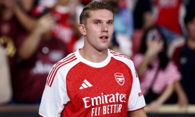 Viktor Gyokeres pictured playing for Arsenal