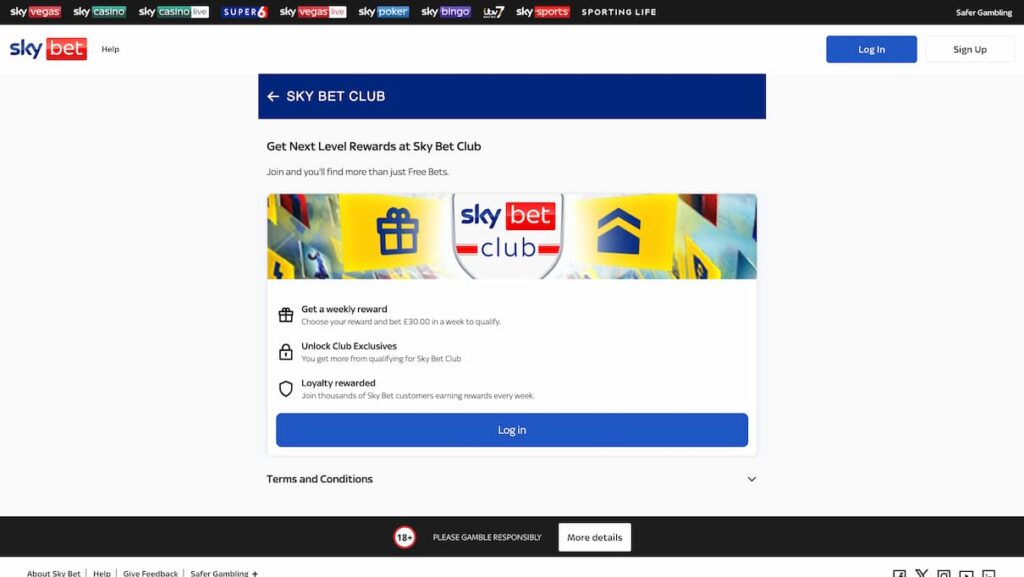 Sky Bet Free Bet Club