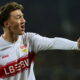 Angelo Stiller pictured playing for Stuttgart in August 2025