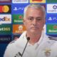 Benfica manager Jose Mourinho pictured during a press conference at Stamford Bridge