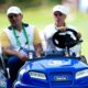 Francesco Molinari (left) and Gianfranco Zola (right) pictured sharing a golf buggy