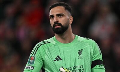 Giorgi Mamardashvili pictured during his Liverpool debut