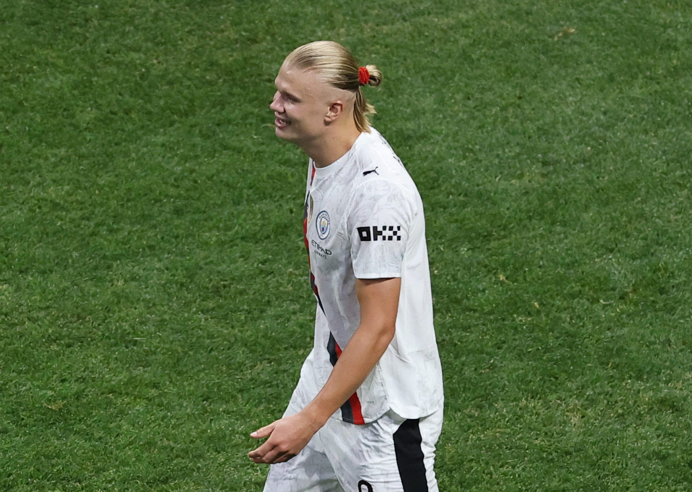 Erling Haaland pictured playing for Man City at the 2025 FIFA Club World Cup