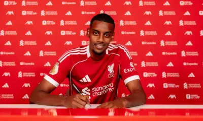 Alexander Isak pictured after signing for Liverpool in September 2025 - image courtesy of Liverpoolfc.com