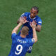 Liam Delap and Joao Pedro pictured high-fiving at the 2025 FIFA Club World Cup