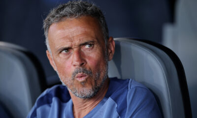 PSG manager Luis Enrique pictured on the bench at the 2025 FIFA Club World Cup