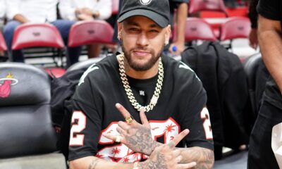 Neymar pictured at the 2023 NBA finals