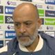 Nuno Espirito Santo pictured speaking to Sky Sports after his first game as West Ham manager