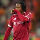 Rio Ngumoha pictured playing for Liverpool against Southampton in the 2025/26 Carabao Cup