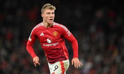 Rasmus Hojlund during his time at Manchester United
