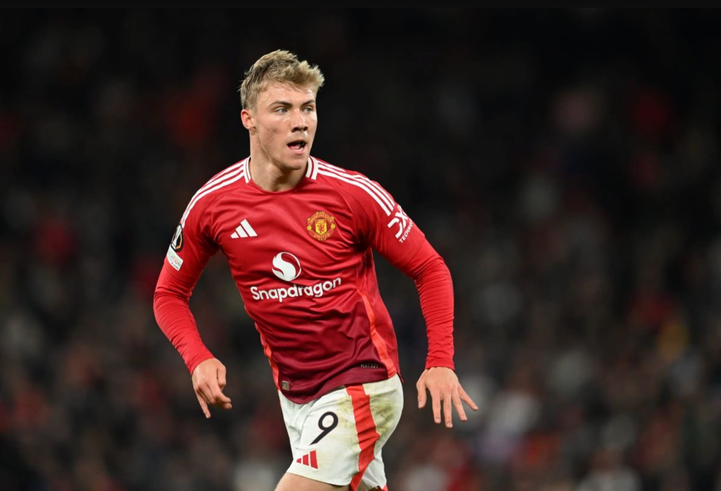 Rasmus Hojlund during his time at Manchester United