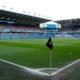 A photo taken inside Burnley's Turf Moor stadium before a game in 2023