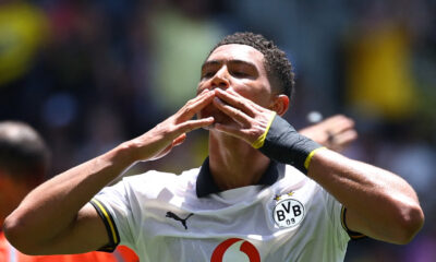 Jobe Bellingham pictured celebrating after scoring for Dortmund vs Mamelodi Sundowns at the 2025 Club World Cup