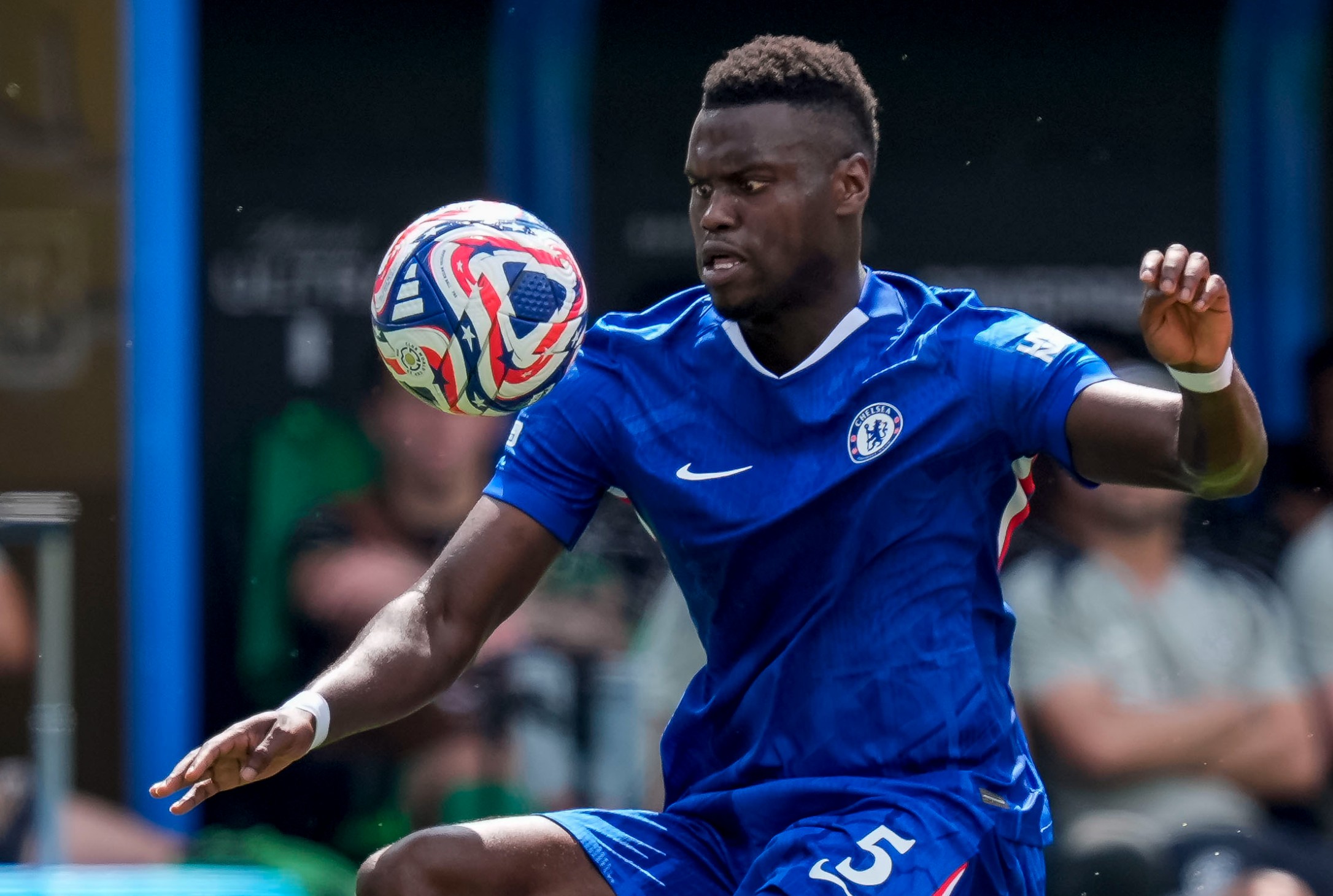 Benoit Badiashile pictured playing for Chelsea at the 2025 Club World Cup