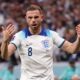 Jordan Henderson pictured playing for England at the 2022 World Cup