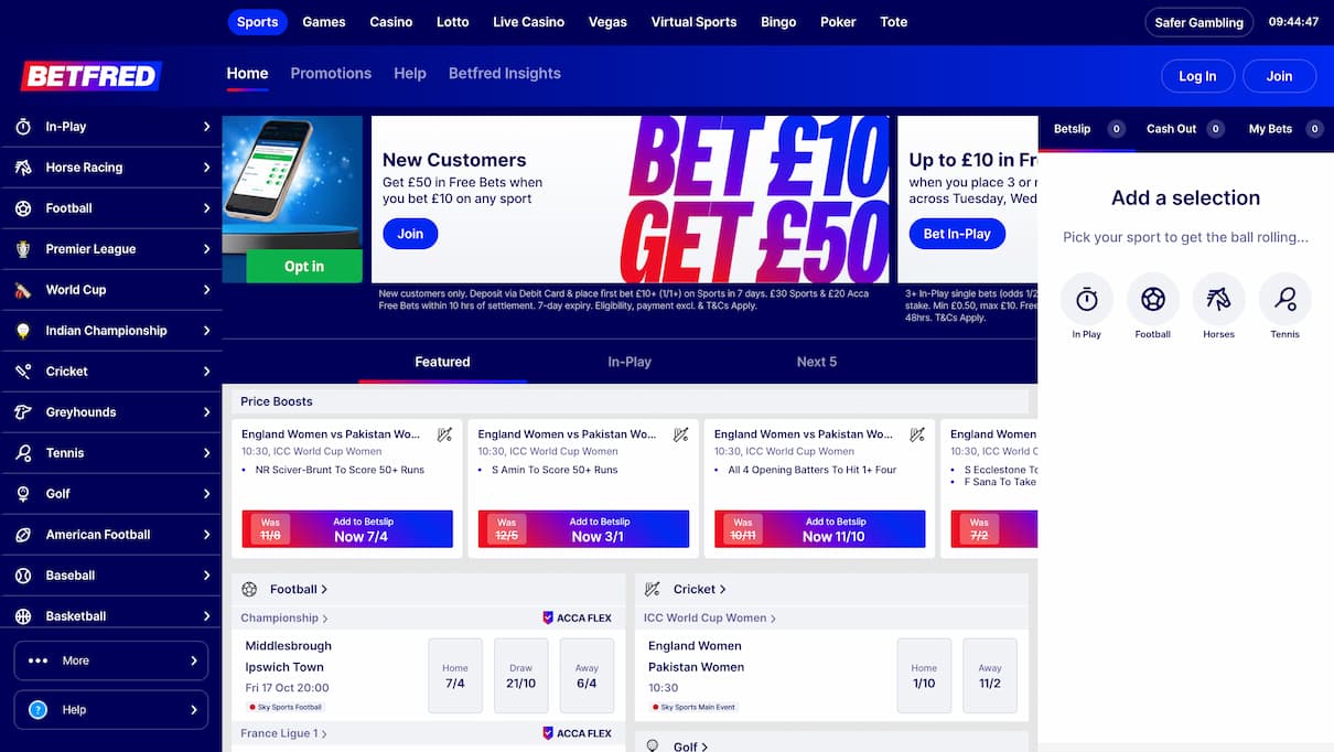 Betfred Accumulator Betting Site