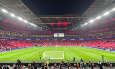 A photo taken inside Wembley Stadium