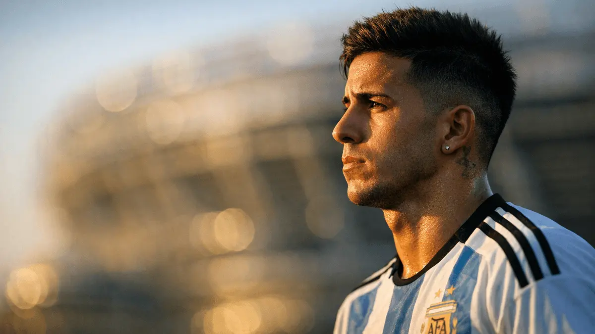 Enzo Fernandez contemplating move to Real Madrid from Chelsea in dramatic training portrait