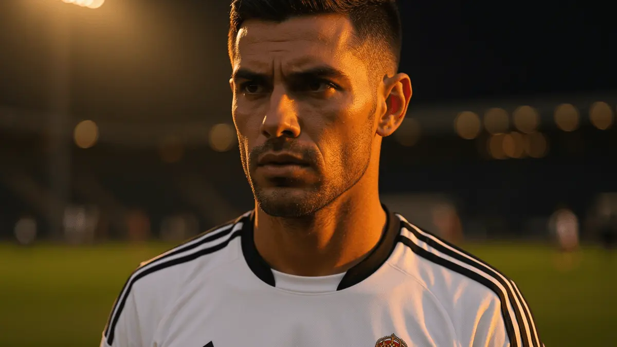 Brahim Diaz in Real Madrid kit during training session with dramatic lighting