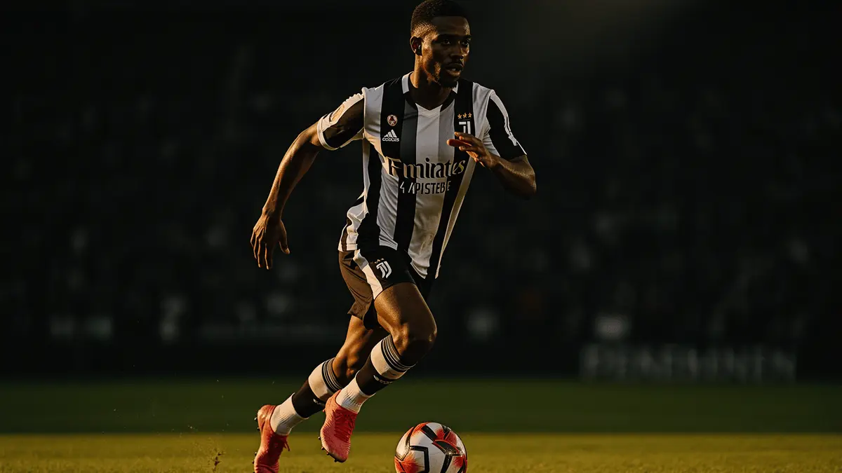 Juventus midfielder in action on the pitch with the ball, sought after by Liverpool and Manchester United